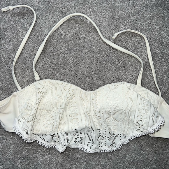 White Lace Bikini Top - Picture 3 of 5